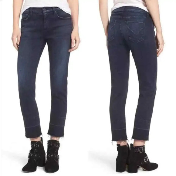 Hudson Zoeey High Rise Cropped Straight Leg Dark Wash Jeans Women’s Size 27 - Picture 1 of 10